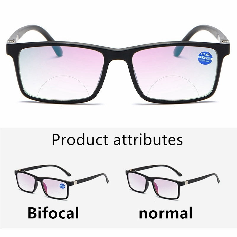 Anti-blue light double reading glasses