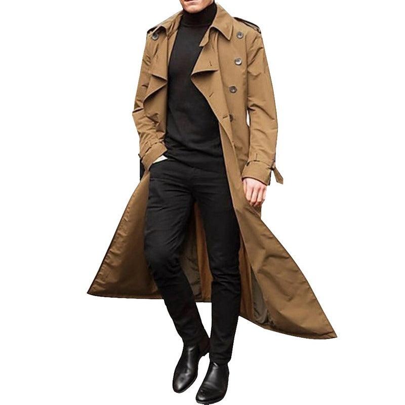 Men's Long Trench Coat Men's Trench Coat