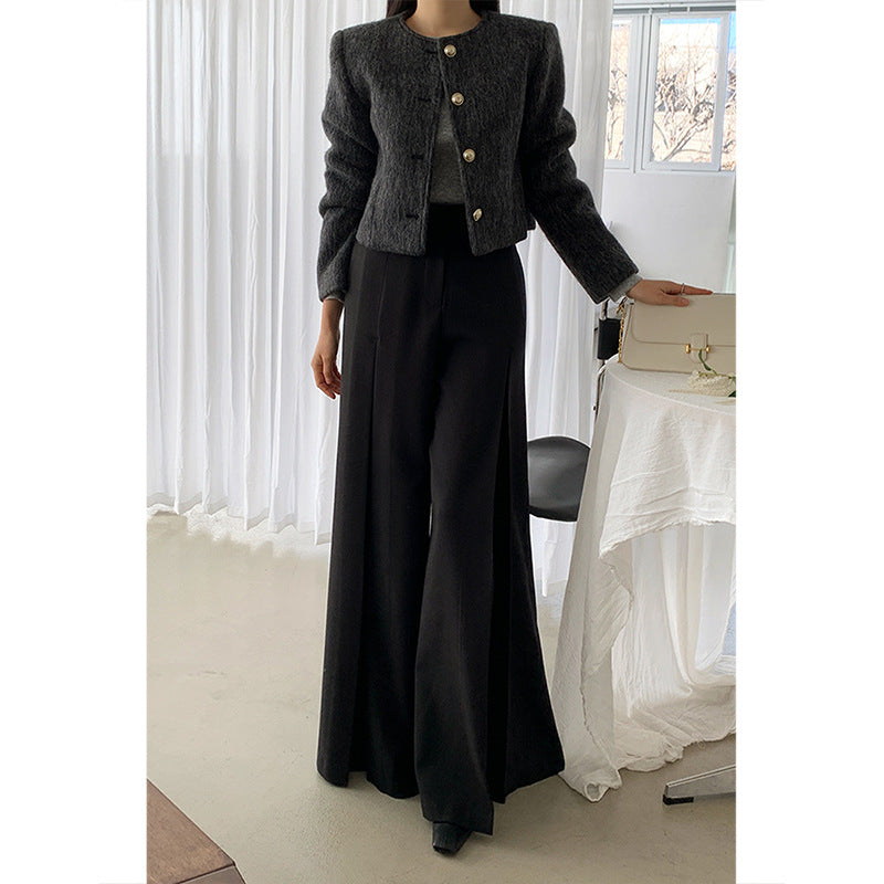 Women's New High Waist Loose High-grade Feeling Tong Qin Draping Casual Pants